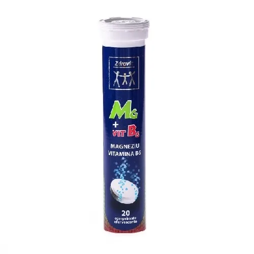 Magneziu + Vitamina B6 20cpr efervescent Zdrovit