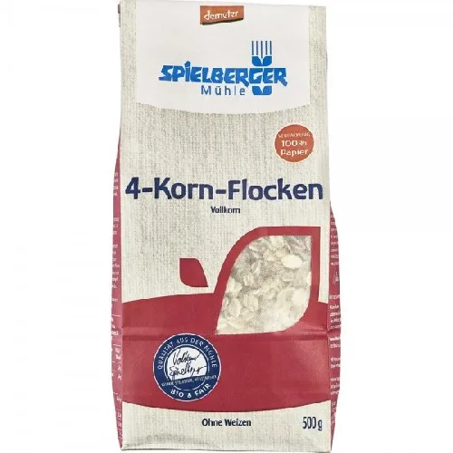Fulgi din 4 cereale integrale Demeter, 500g, Spielberger