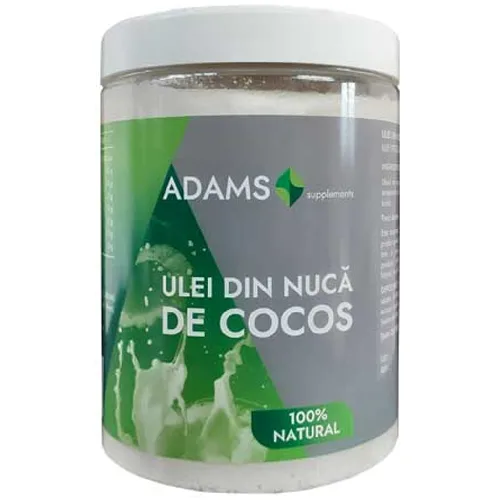 Ulei de Cocos Bio 600ml (presat la rece), Adams Supplements
