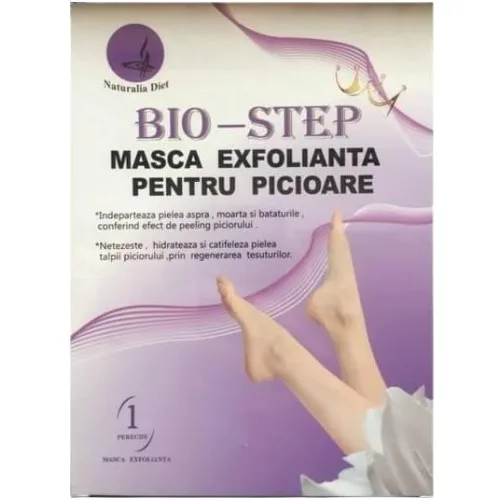 Masca exfolianta pentru picioare, Bio Step, 1pereche, Naturalia Diet
