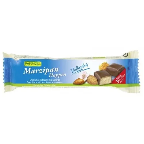 Baton martipan cu glazura din lapte integral, 50g, Rapunzel