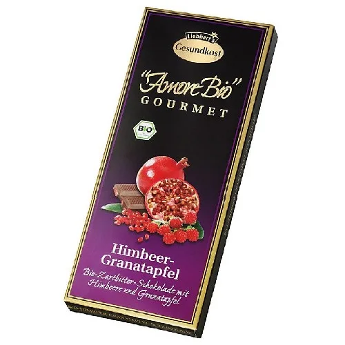 Ciocolata Amaruie cu Zmeura si Rodie Eco, 100gr, Pronat