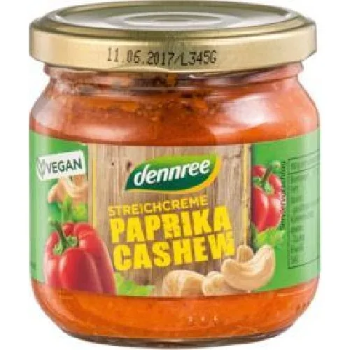 Pate Vegetal cu Ardei si Caju Eco 180gr Dennree