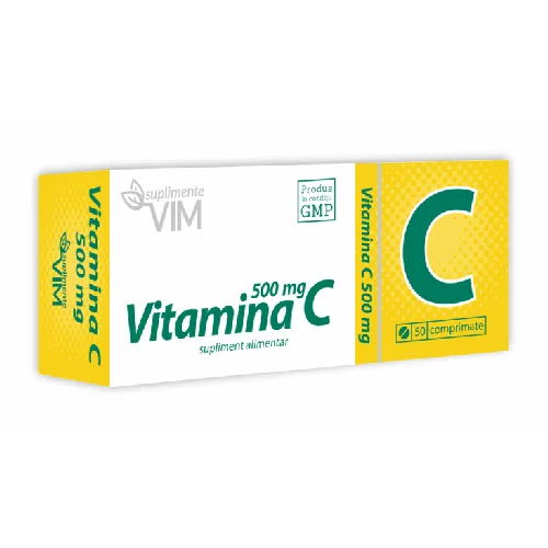 Vitamina C 500 mg 50 cpr. Suplimente VIM
