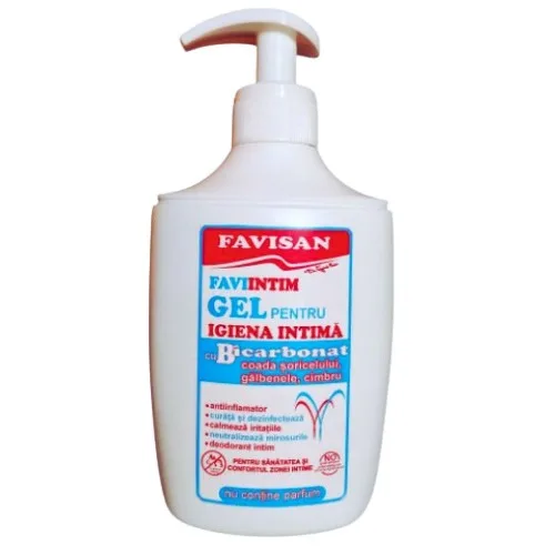 Gel igiena intima cu bicarbonat, Faviintim, 300ml, Favisan