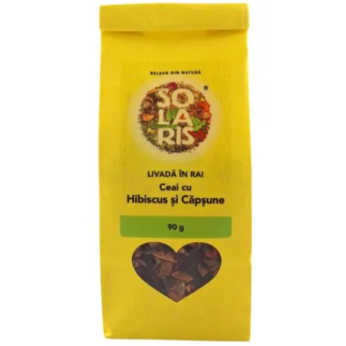 Ceai Hibiscus si Capsuni 90gr Solaris