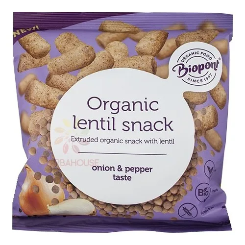 Snacks Linte cu Gust Ceapa si Piper Biopont 60g Mpline