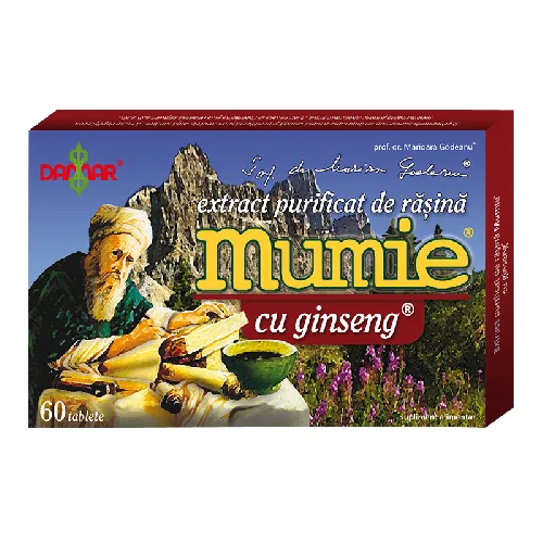 Extract Purificat de Rasina Mumie cu Ginseng 30cps Damar 