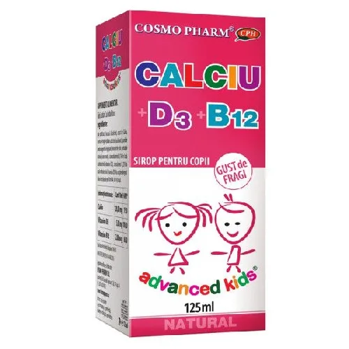 Sirop Copii Ca+D3+B12 125ml Cosmo Pharm