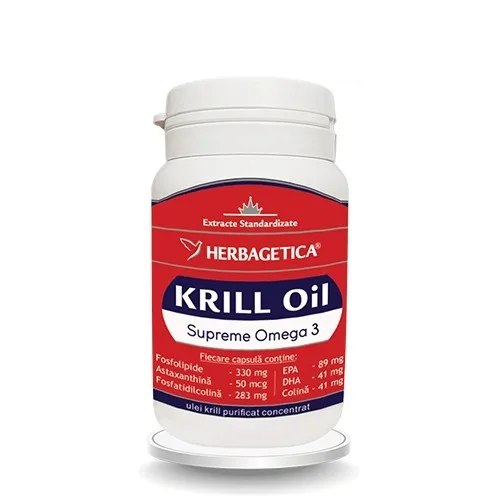 Krill Oil Supreme Omega 3 30cps Herbagetica