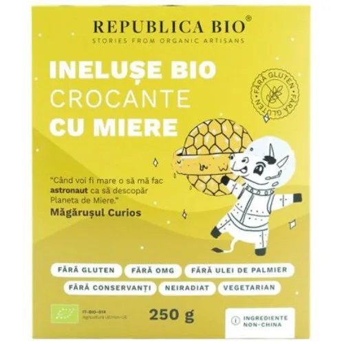 Ineluse Crocante cu Miere fara Gluten Ecologice 250g Republica Bio