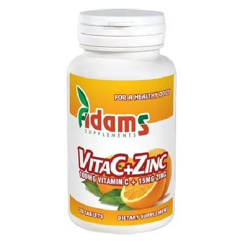 VitaC+Zinc 115mg, 30 tablete, Adams Supplements