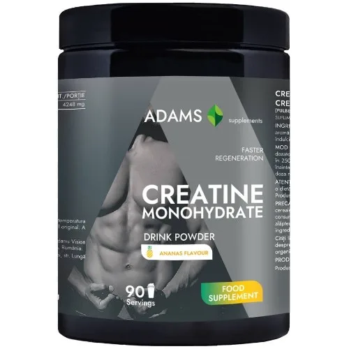 Creatina monohidrata (ananas), 400gr, Adams