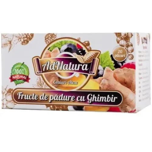 Ceai Fructe de Padure cu Ghimbir 20dz AdNatura