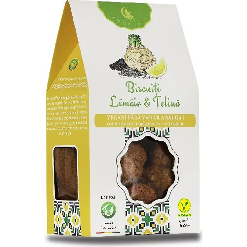 Biscuiti cu Lamaie si Telina 150gr Hiper Ambrozia