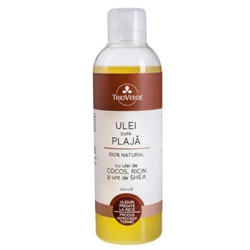 Ulei De Plaja Cu Cocos. Ricin si Unt De Shea 200ml Trio Verde
