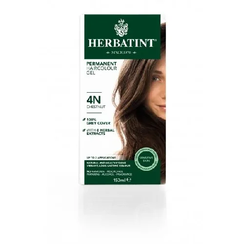 Vopsea Pentru Par Castaniu 4N, 150ml, Herbatint 