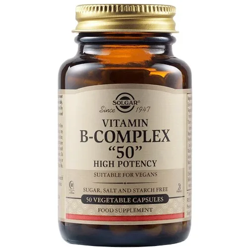 Vitamin B-Complex `50`, High Potency, 50cps, Solgar