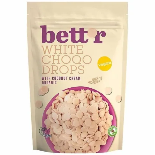 Choco Drops White Ciocolata Alba Bio 200gr Bettr