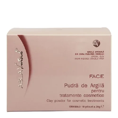 Aslavital Pudra Argila Tratament Cosmetic 10 Plicuri, Gerovital
