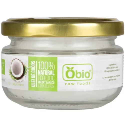 Ulei Cocos Virgin Raw Bio 100ml Obio