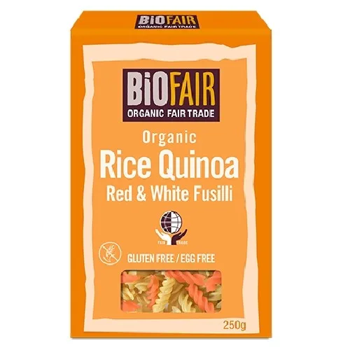 Fusilli din Orez si Quinoa Rosie si Alba Bio 250gr Biofair