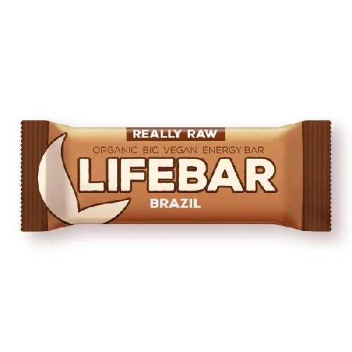 Lifebar Baton cu Nuci Braziliene Raw Bio 47gr Lifefood
