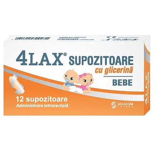 Sup.Glicerina Bebe 12 Buc 4Lax Solacium