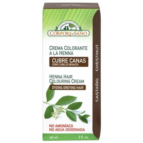 Crema Henna Semipermanenta Castaniu 60ml Corpore Sano