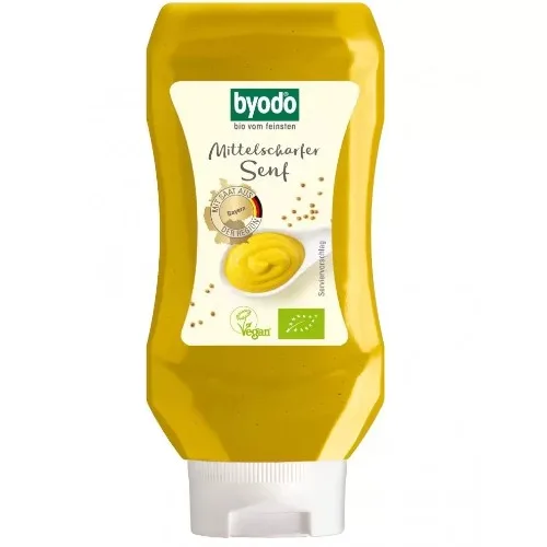 Mustar usor picant, in flacon, fara gluten, Eco, 300ml, Byodo