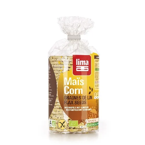 Rondele din Porumb Expandat cu Seminte de In Bio 150gr Lima