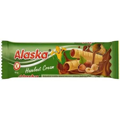 Rulouri din Porumb cu Crema Alune, 18g, Alaska