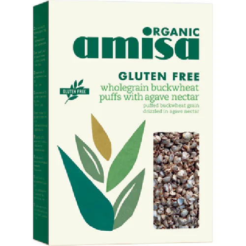 Hrisca Integrala Expandata cu Sirop de Agave Fara Gluten Bio 225