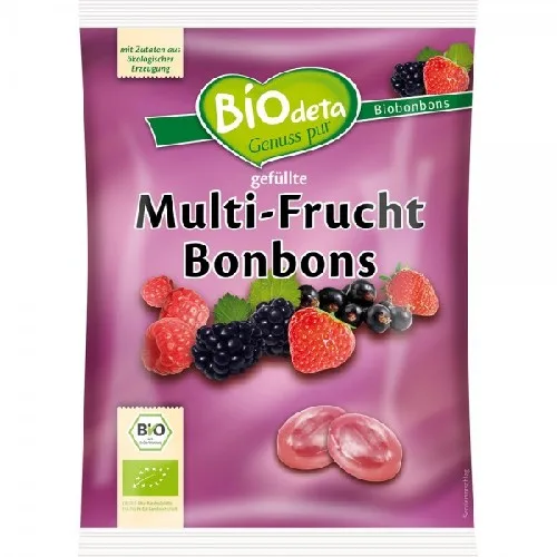 Bomboane cu fructe de padure, 75g, Biodeta