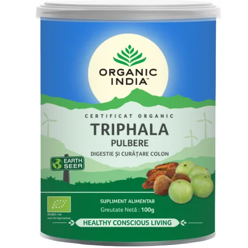 Pudra Triphala Digestie si Detoxifiere Colon 100gr Organic India