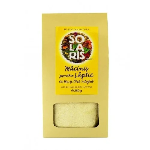 Maciniț pentru Lăptic cu Mei și Orez Integral 250gr Solaris