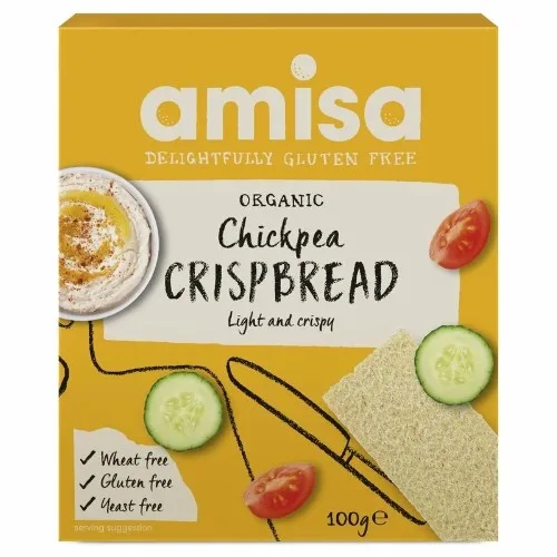 Crispbread cu Naut, fara gluten, eco, 100g, Amisa