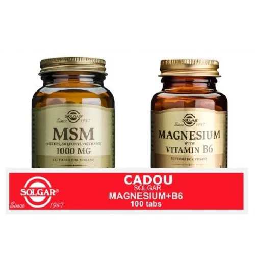Pachet MSM 1000mg 60cps+Magnesium & B6 100cps Solgar