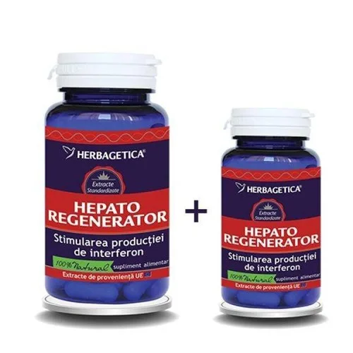 Pachet Hepato Regenerator 60+10cps Herbagetica
