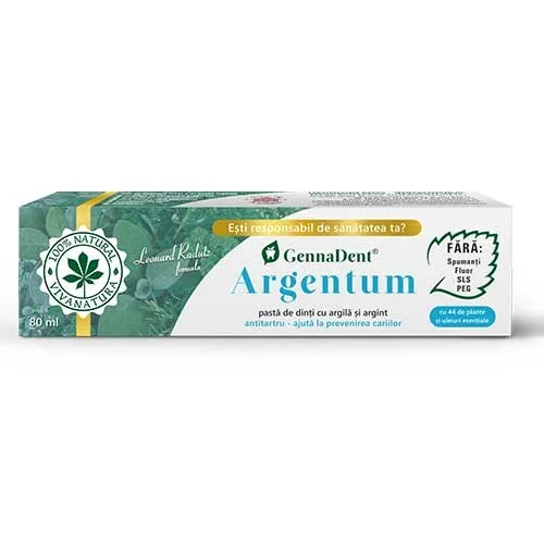 Pasta De Dinti Genadent Argentum 80ml Vivanatura 