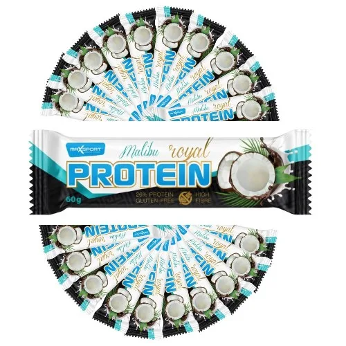 Pachet baton proteic cu cocos,20 bucati, Maxsport