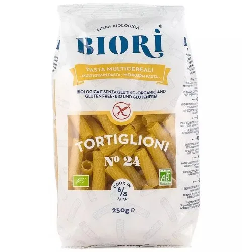 Tortiglioni multicereale, fara gluten, eco, 250g, Biori