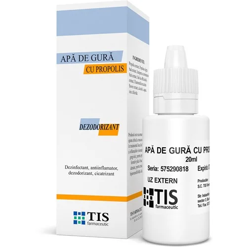 Apa de gura cu Propolis 20ml Tis Farmaceutic
