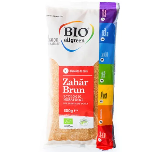 Zahar Brun din Trestie Eco 500g Bio Allgreen