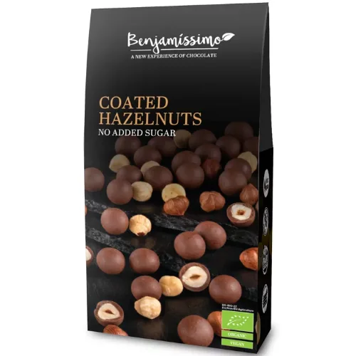 Alune de Padure Invelite in Ciocolata cu Praline Eco 60g Benjamissimo