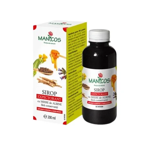 Sirop Expectorant Cu Miere De Albine 200ml Manicos