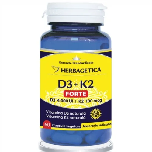 D3+K2 Forte 60cps Herbagetica