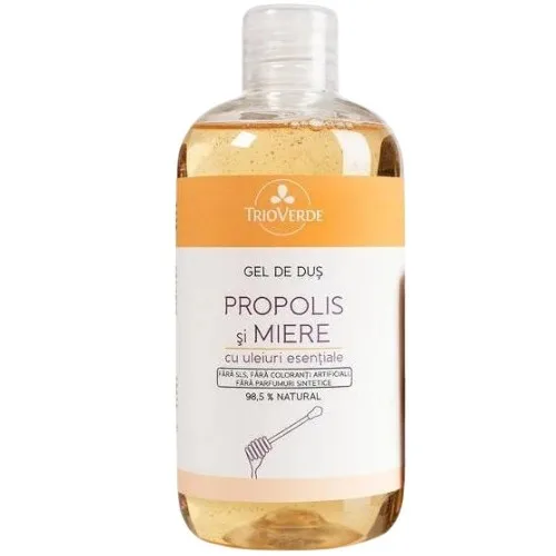 Gel de Dus cu Miere si Propolis, 300ml, Trio Verde