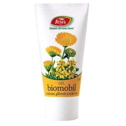 Gel Biomobil cu Sunatoare, Galbenele si Ardei iute, 50ml, Fares
