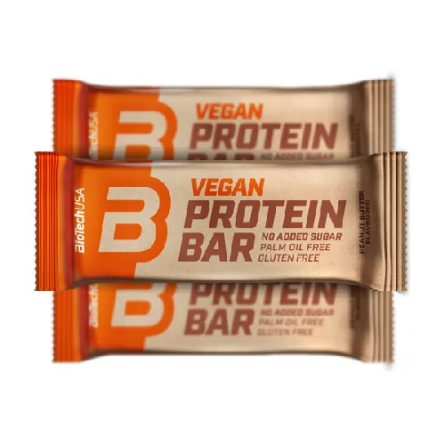 Vegan Bar Peanut butter, 50gr, Biotech USA
